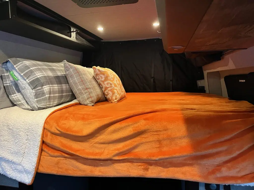 Outside Van Syncline Bed - Winter Camping